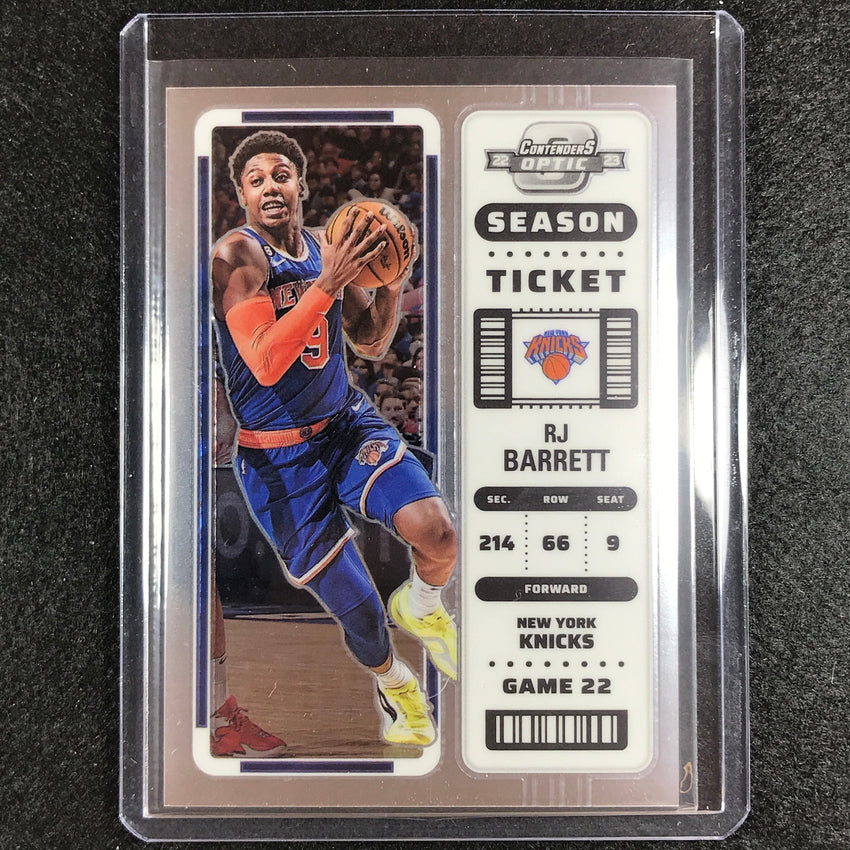 2022-23 Contenders Optic RJ BARRETT Season Ticket Base #25