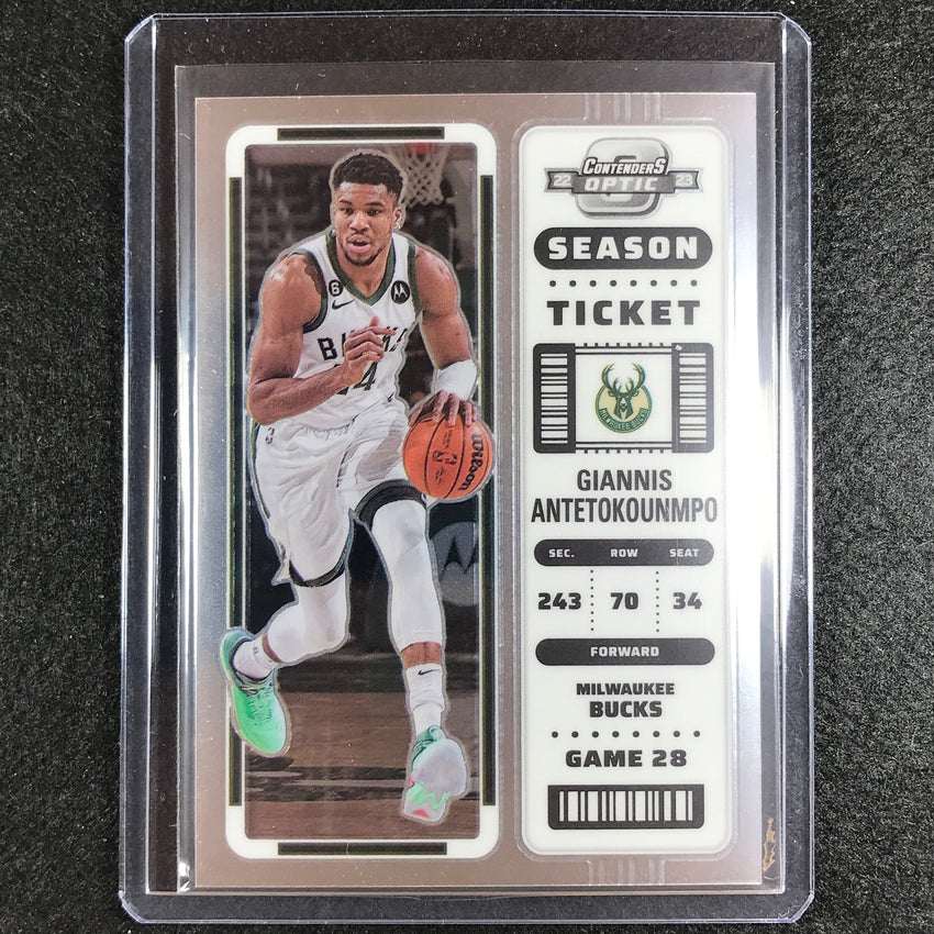 2022-23 Contenders Optic GIANNIS ANTETOKOUNMPO Season Ticket Base #26