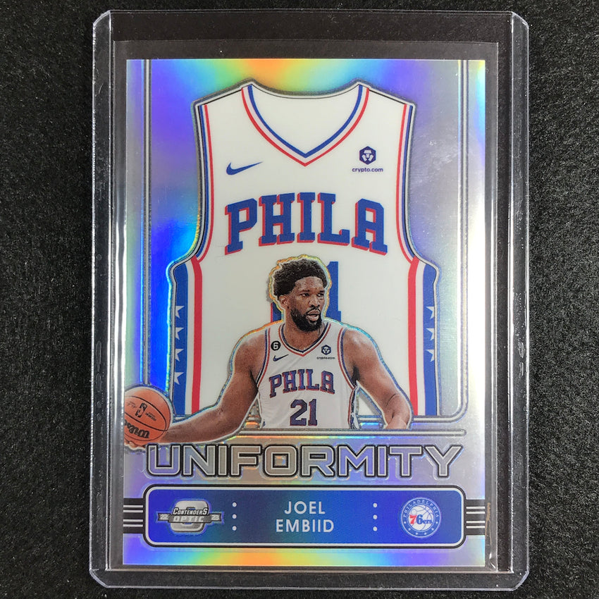 2022-23 Contenders Optic JOEL EMBIID Uniformity Silver Prizm #1