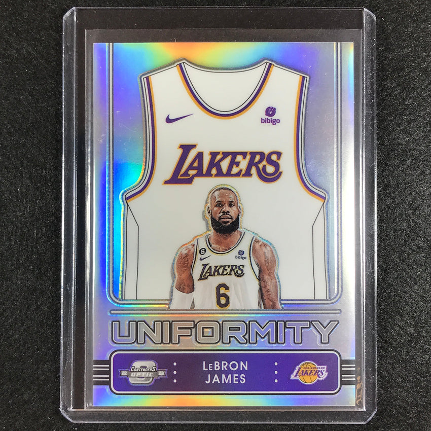 2022-23 Contenders Optic Lebron James Uniformity Silver Prizm No 5