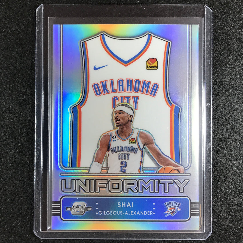 2022-23 Contenders Optic Shai Gilgeous-alexander Uniformity Silver Prizm No 16