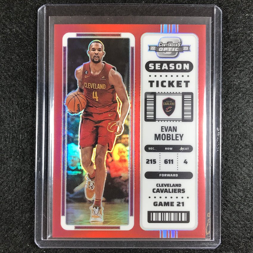 2022-23 Contenders Optic Evan Mobley Season Ticket Red No 19