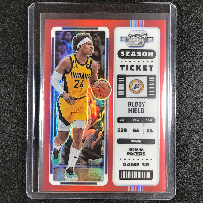 2022-23 Contenders Optic Buddy Hield Season Ticket Red No 30