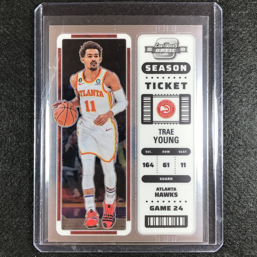 2022-23 Contenders Optic TRAE YOUNG Season Ticket Base #31