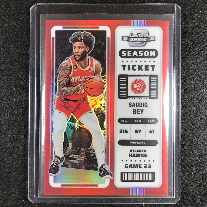 2022-23 Contenders Optic SADDIQ BEY Season Ticket Red #38