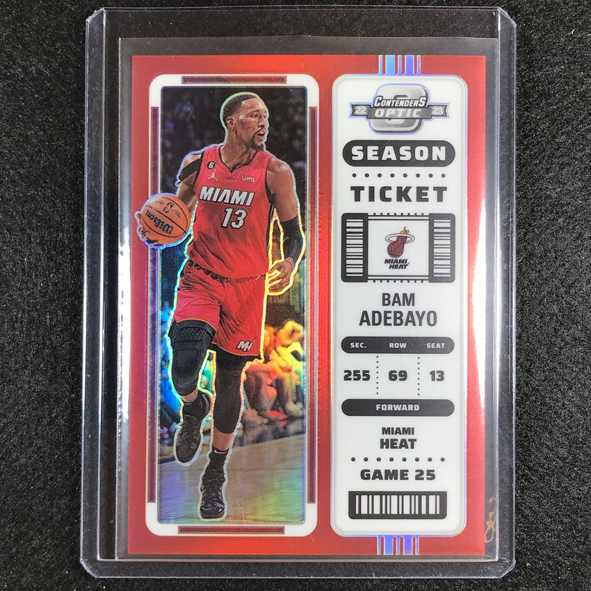 2022-23 Contenders Optic BAM ADEBAYO Season Ticket Red #39