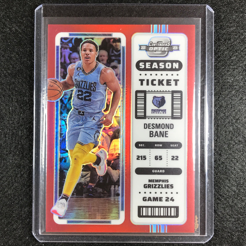 2022-23 Contenders Optic Desmond Bane Season Ticket Red No 54