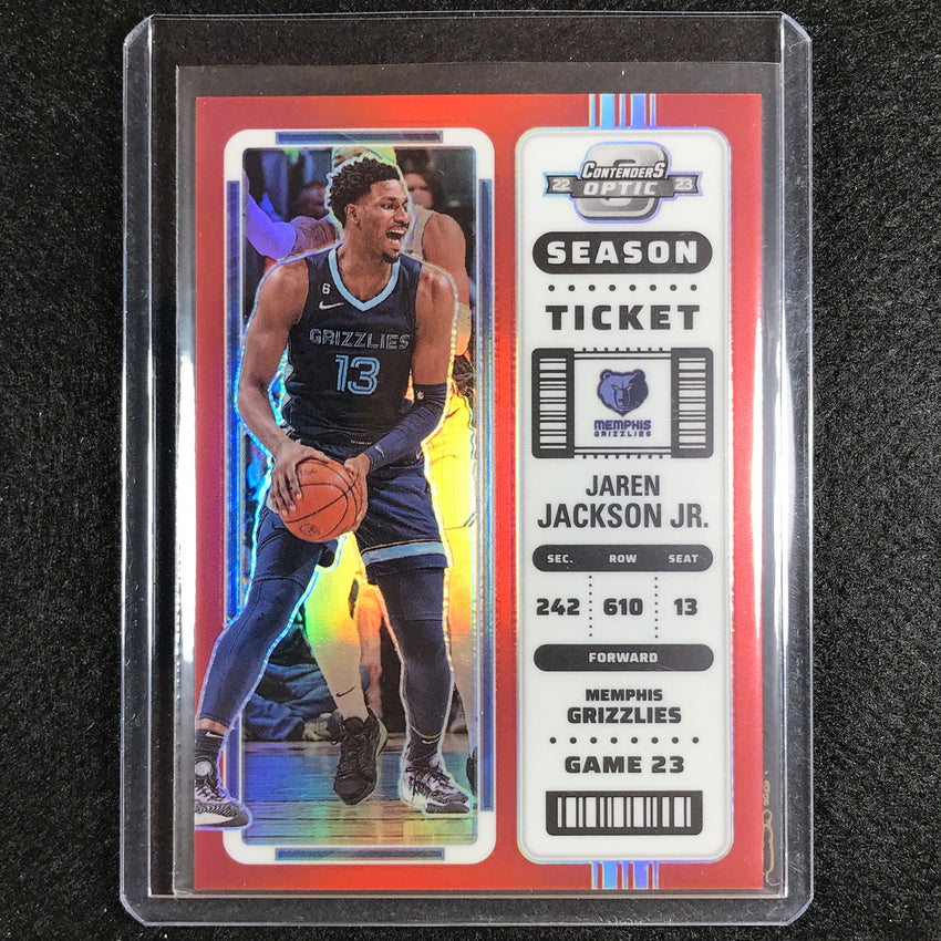 2022-23 Contenders Optic Jaren Jackson Jr. Season Ticket Red No 56
