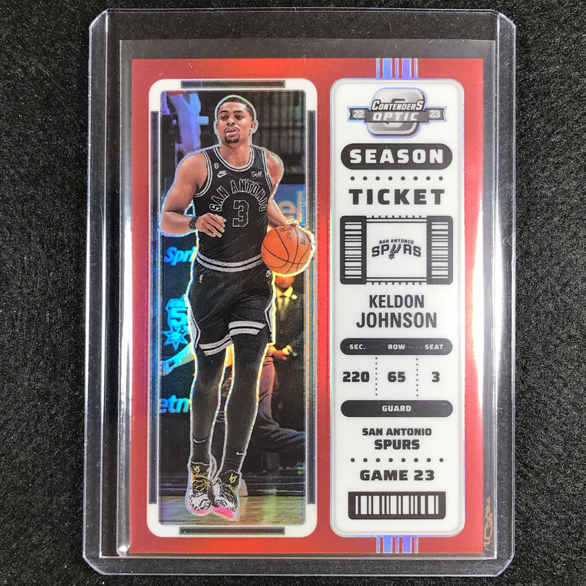 2022-23 Contenders Optic KELDON JOHNSON Season Ticket Red #57