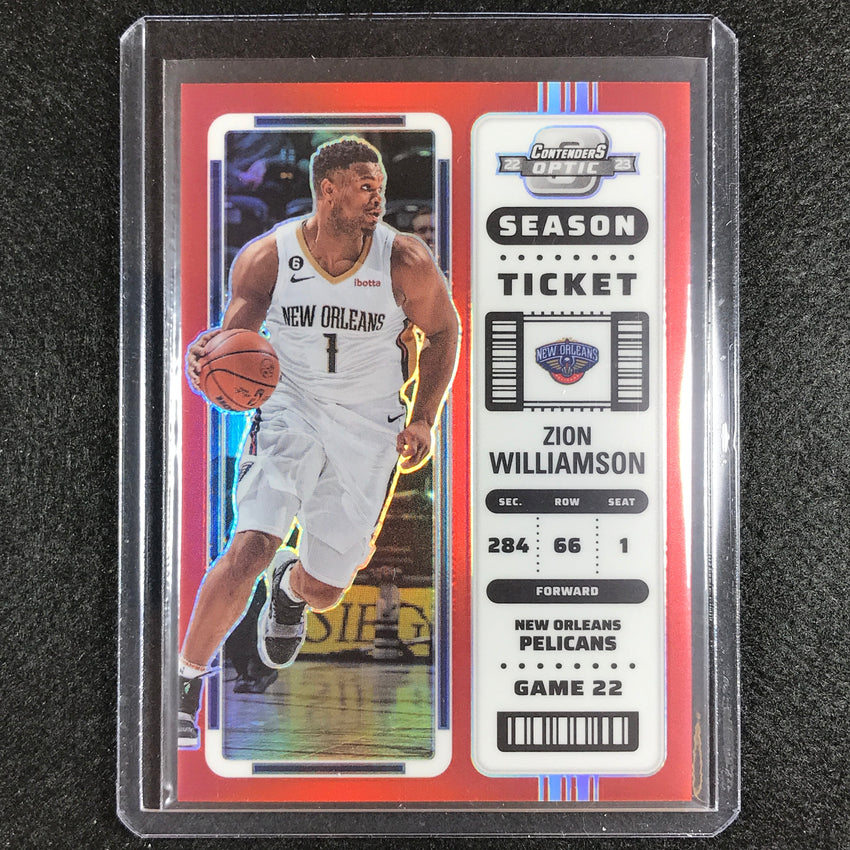 2022-23 Contenders Optic ZION WILLIAMSON Season Ticket Red #62