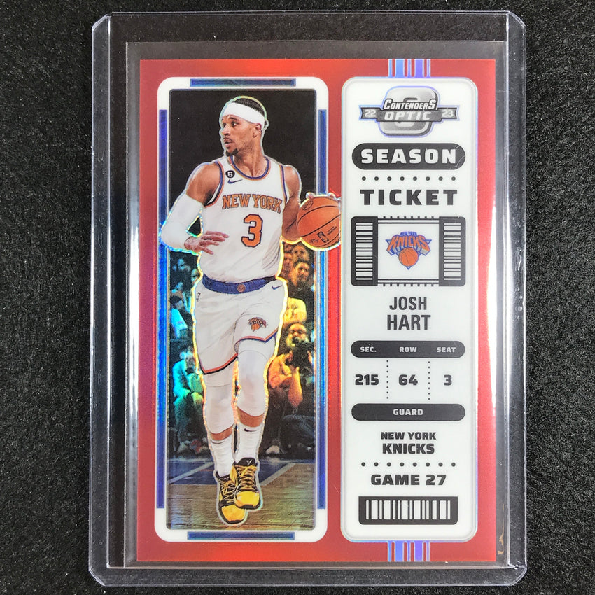 2022-23 Contenders Optic JOSH HART Season Ticket Red #67