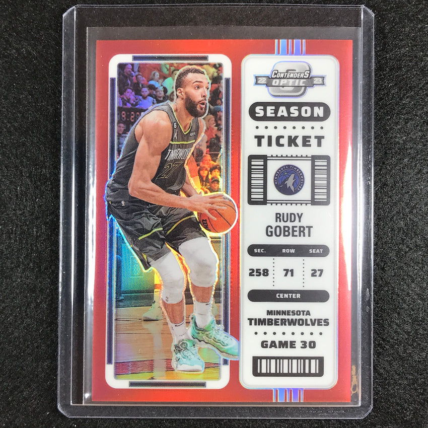 2022-23 Contenders Optic RUDY GOBERT Season Ticket Red #79