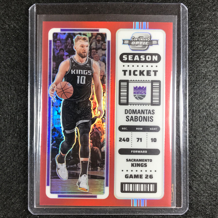 2022-23 Contenders Optic DOMANTAS SABONIS Season Ticket Red #82