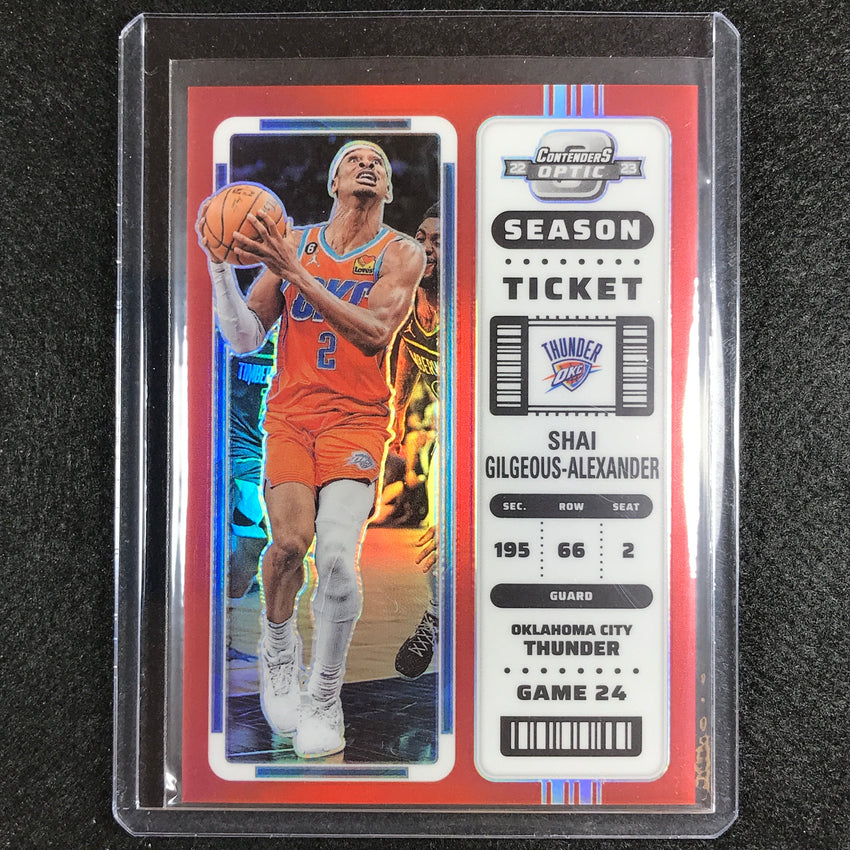 2022-23 Contenders Optic Shai Gilgeous-alexander Season Ticket Red No 86