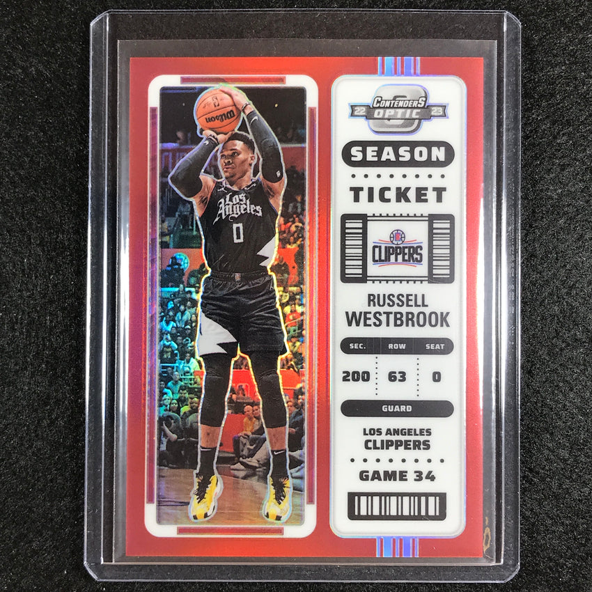2022-23 Contenders Optic Russell Westbrook Season Ticket Red No 92