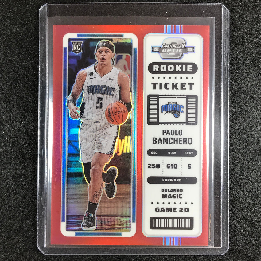 2022-23 Contenders Optic Paolo Banchero Rookie Ticket Red No 18