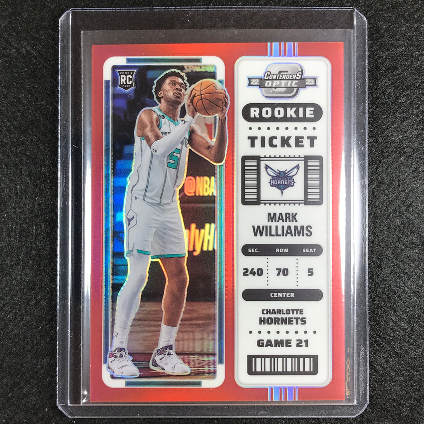 2022-23 Contenders Optic MARK WILLIAMS Rookie Ticket Red #19