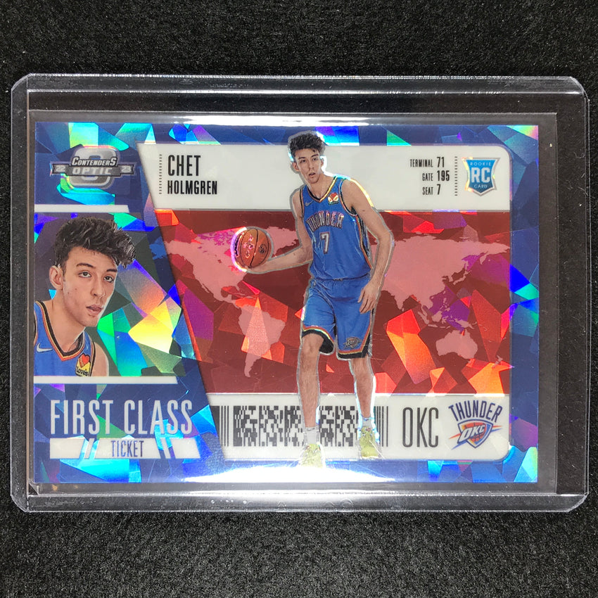 2022-23 Contenders Optic Chet Holmgren First Class Ticket Rookie Red Ice No 11
