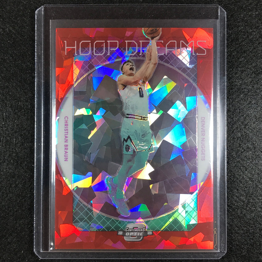 2022-23 Contenders Optic CHRISTIAN BRAUN Hoop Dreams Rookie Red Cracked Ice #5