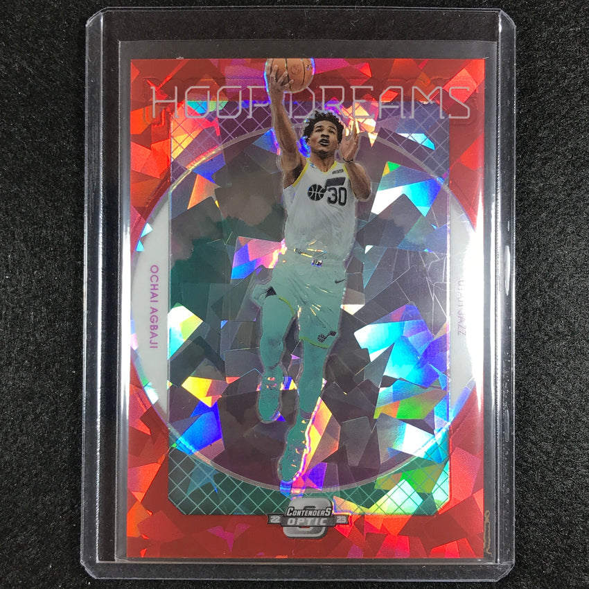 2022-23 Contenders Optic OCHAI AGBAJI Hoop Dreams Rookie Red Cracked Ice #24