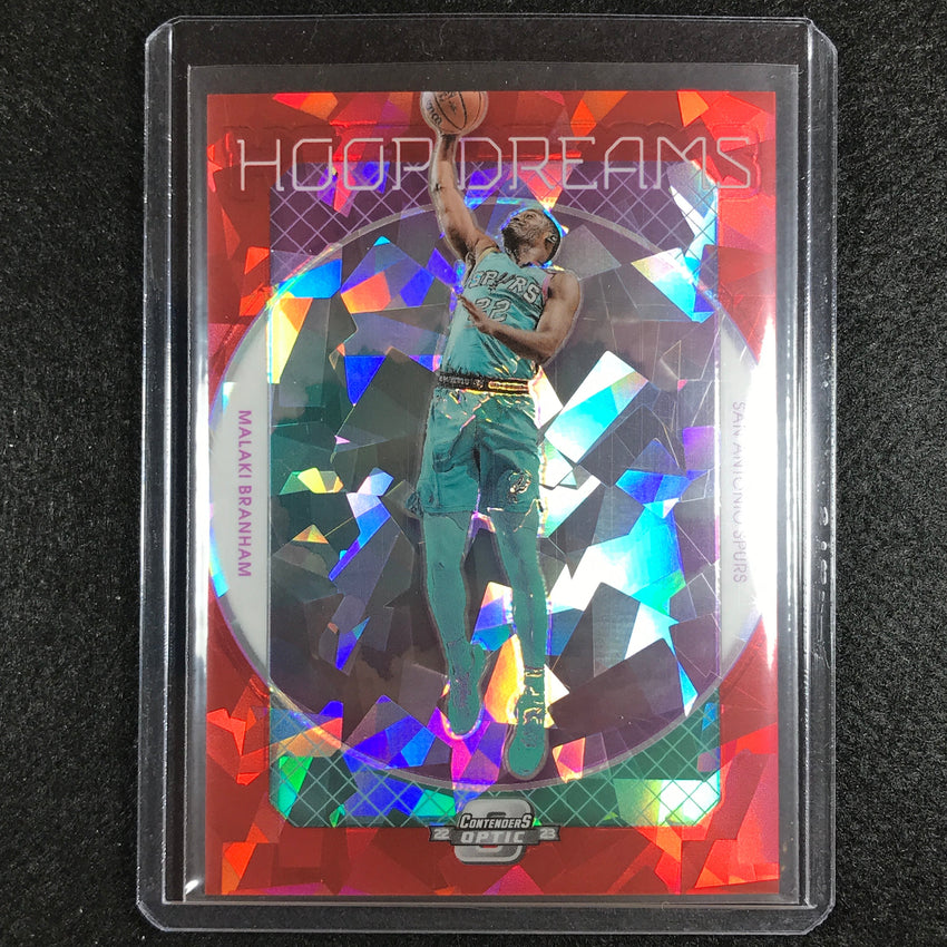 2022-23 Contenders Optic MALAKI BRANHAM Hoop Dreams Rookie Red Cracked Ice #25