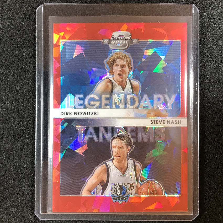 2022-23 Contenders Optic Dirk Nowitzki Steve Nash Legendary Tandems Red Ice No 4