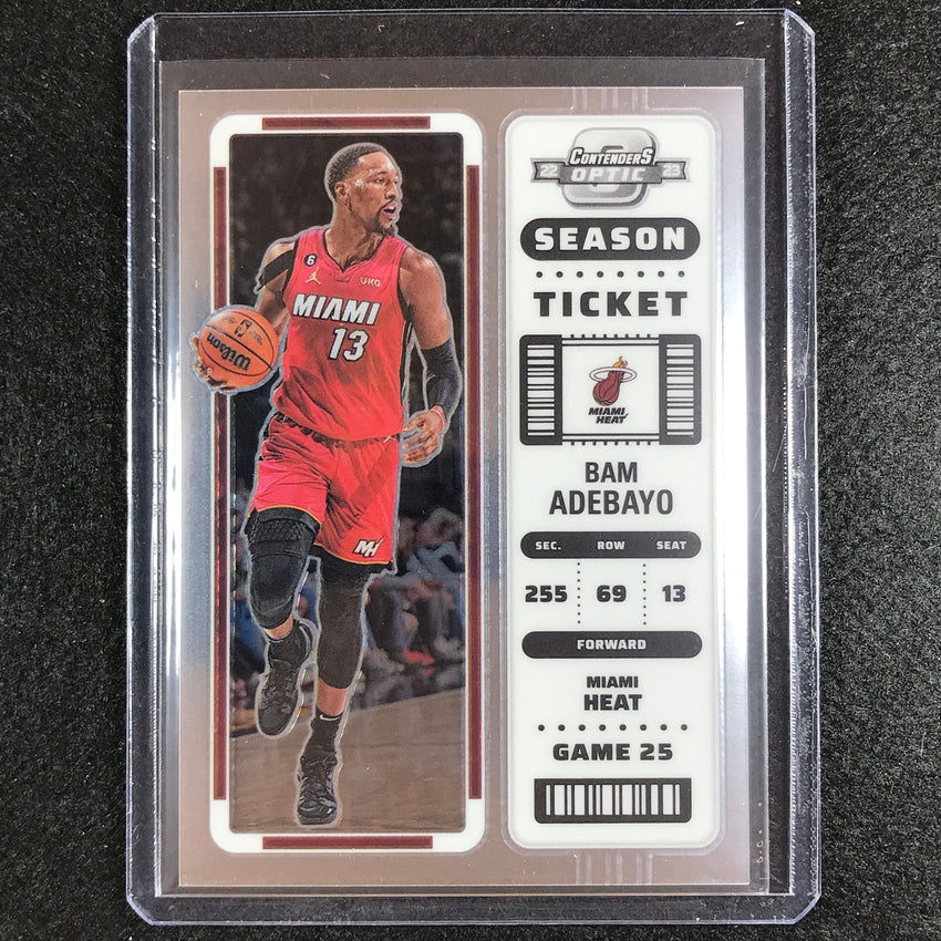 2022-23 Contenders Optic BAM ADEBAYO Season Ticket Base #39