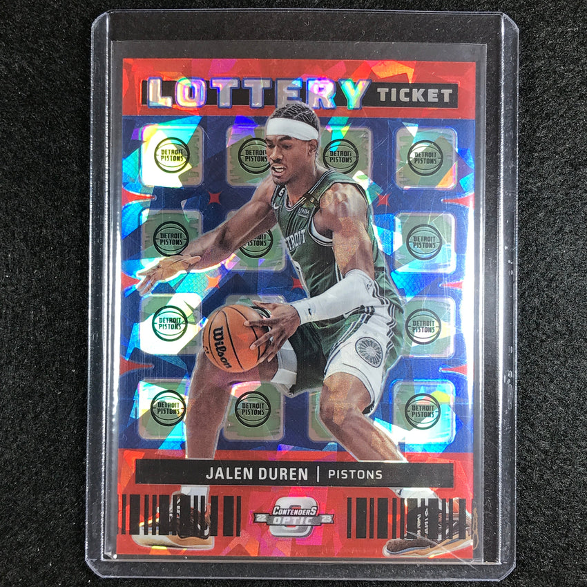 2022-23 Contenders Optic Jalen Duren Lottery Ticket Rookie Red Cracked Ice No 13