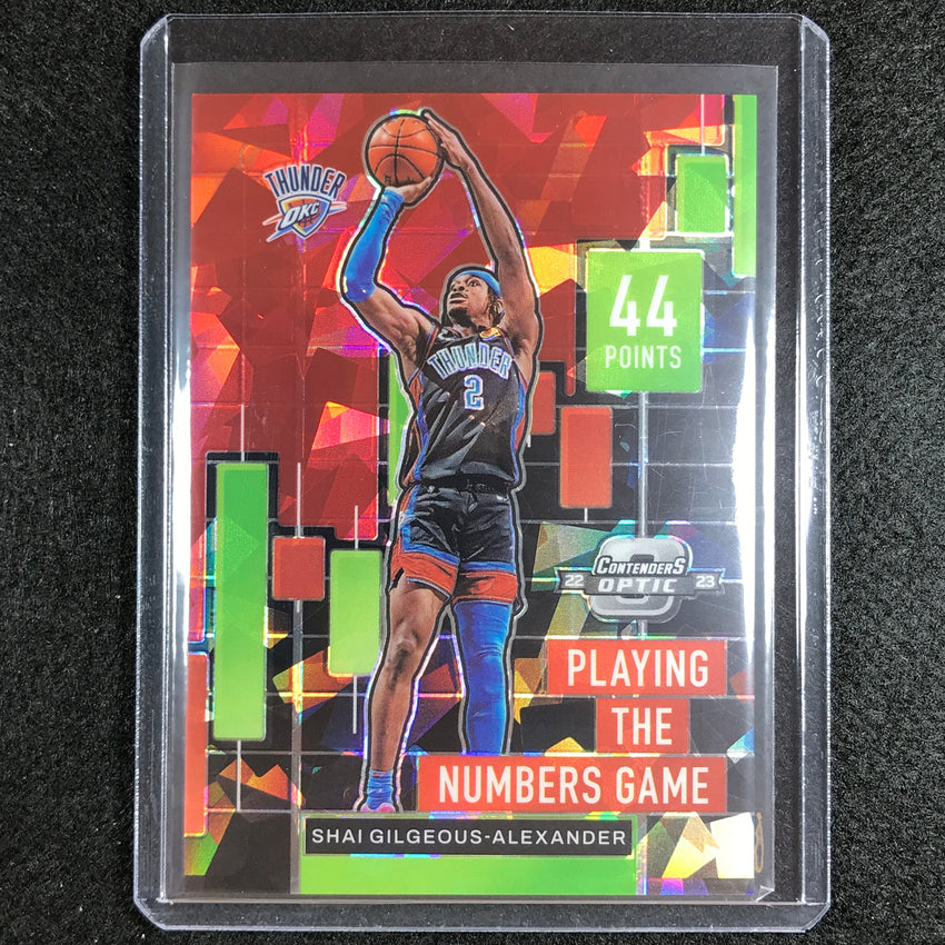 2022-23 Contenders Optic Shai Gilgeous-alexander Playing Number Game Red Ice No 16