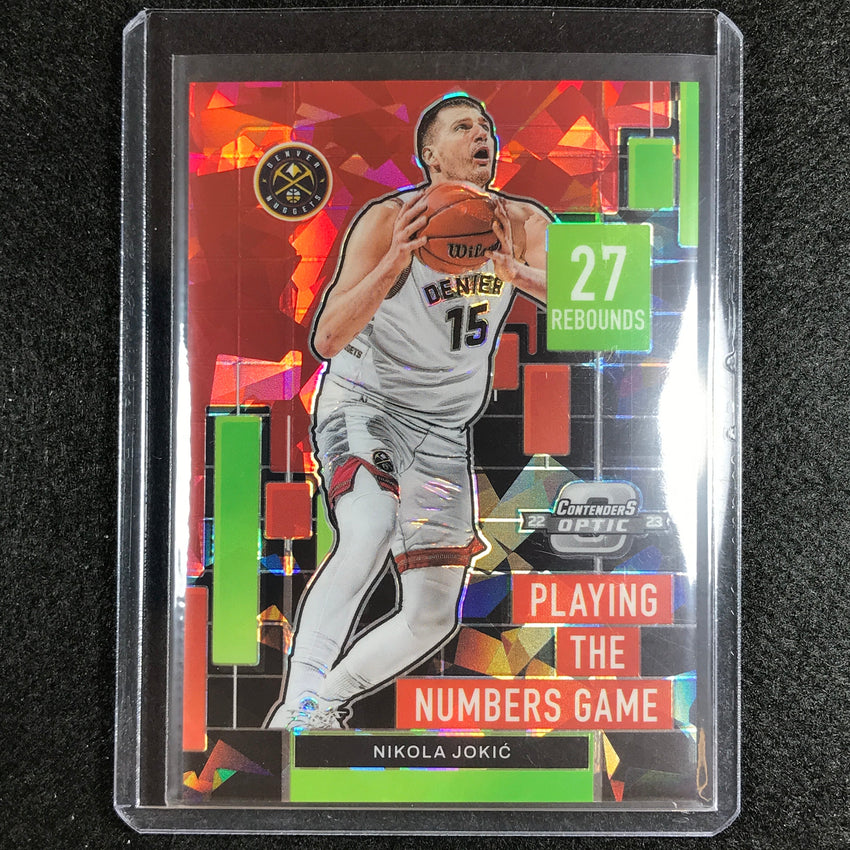 2022-23 Contenders Optic Nikola Jokic Playing The Numbers Game Red Ice No 25