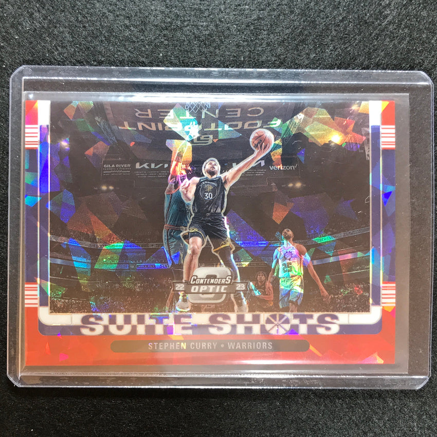 2022-23 Contenders Optic Stephen Curry Suite Shots Red Cracked Ice No 8
