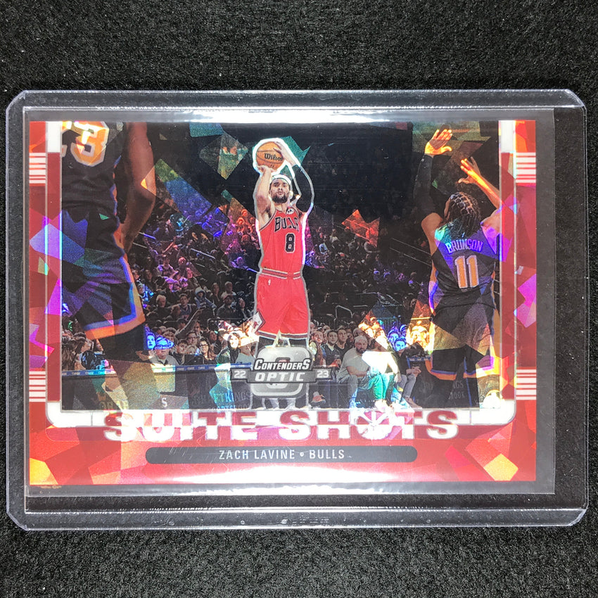 2022-23 Contenders Optic Zach Lavine Suite Shots Red Cracked Ice No 10
