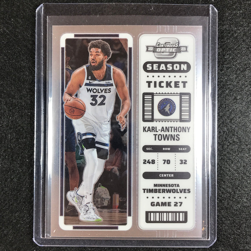 2022-23 Contenders Optic KARL-ANTHONY TOWNS Season Ticket Base #45
