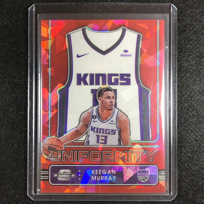 2022-23 Contenders Optic Keegan Murray Uniformity Rookie Red Cracked Ice No 26