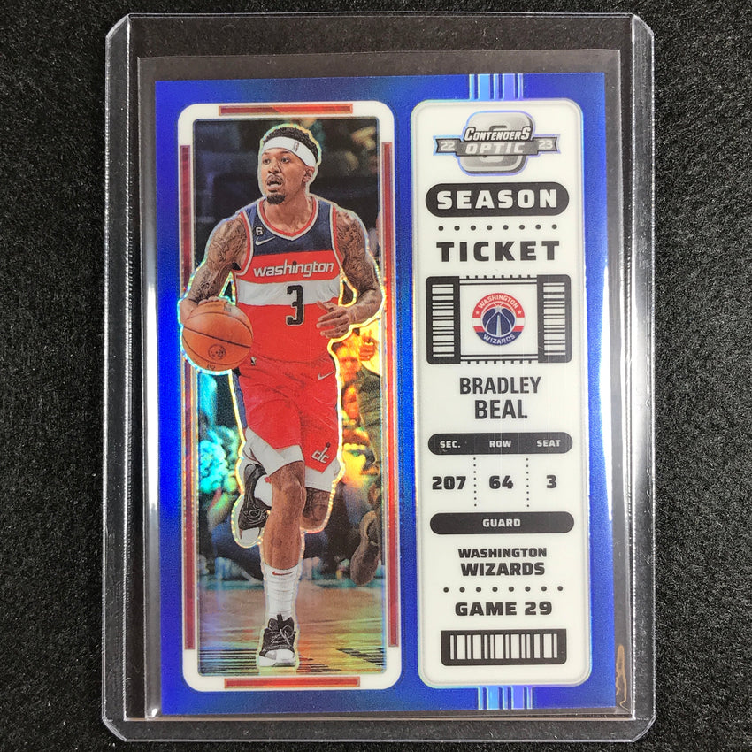 2022-23 Contenders Optic BRADLEY BEAL Season Ticket Blue 11/99 #36