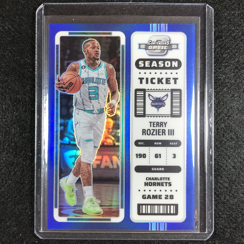 2022-23 Contenders Optic TERRY ROZIER III Season Ticket Blue 30/99 #48