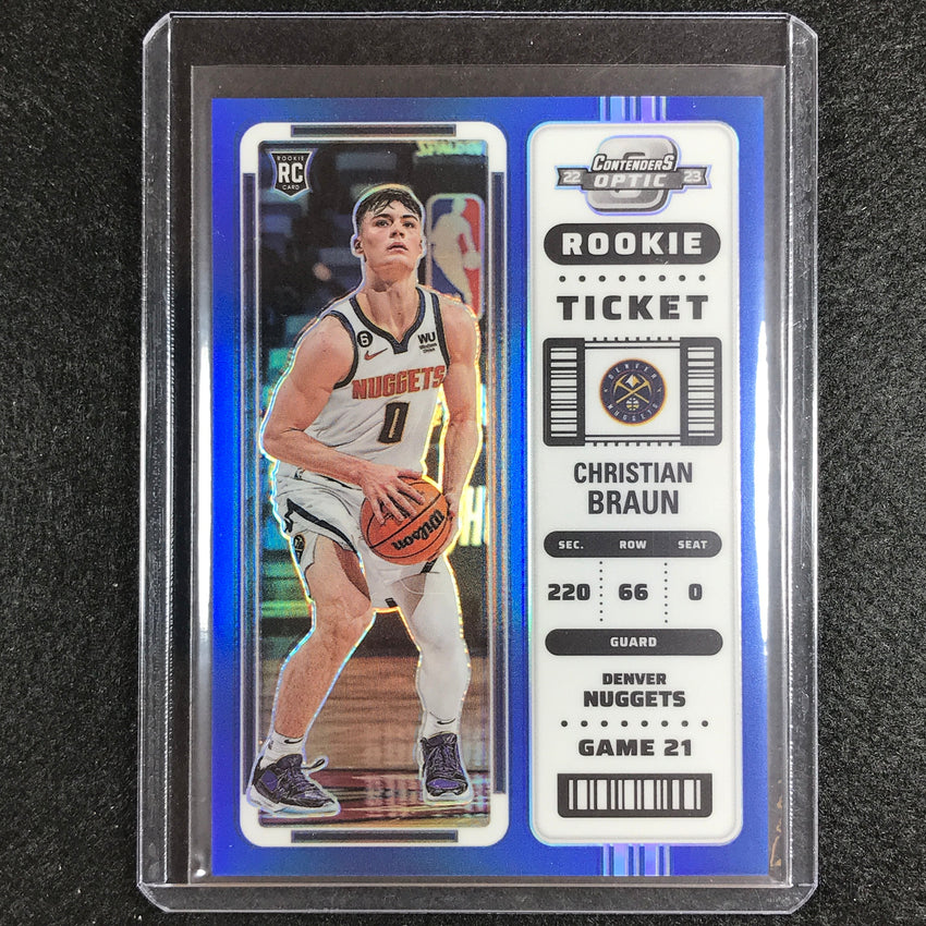 2022-23 Contenders Optic Christian Braun Rookie Ticket Blue 71/99