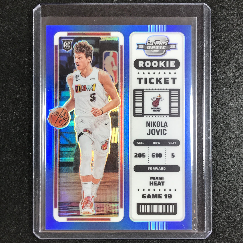 2022-23 Contenders Optic Nikola Jovic Rookie Ticket Blue 5/99