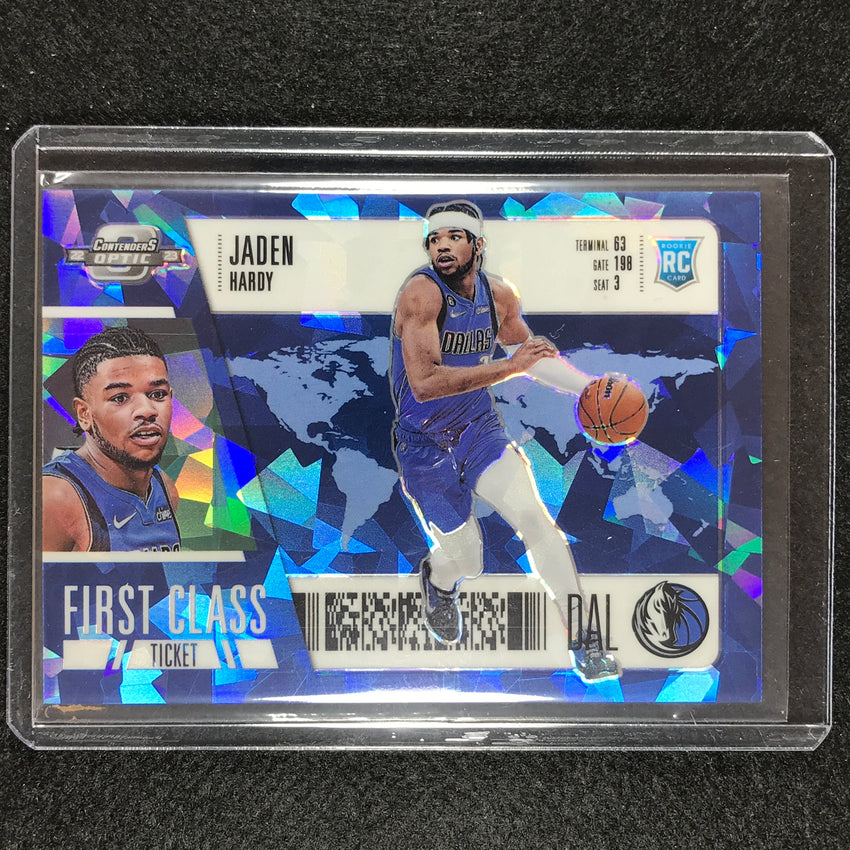 2022-23 Contenders Optic Jaden Hardy First Class Rookie Blue Cracked Ice 57/75