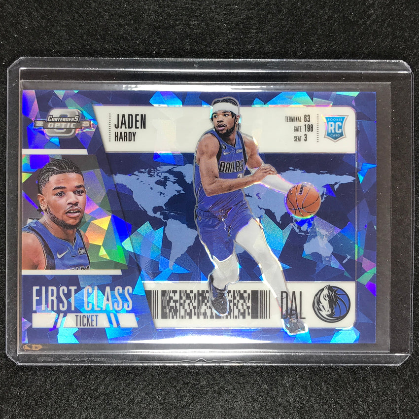 2022-23 Contenders Optic Jaden Hardy First Class Rookie Blue Cracked Ice 72/75