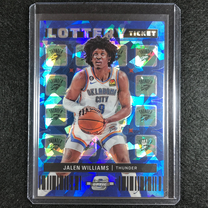 2022-23 Contenders Optic Jalen Williams Lottery Ticket Rookie Blue Ice 43/75