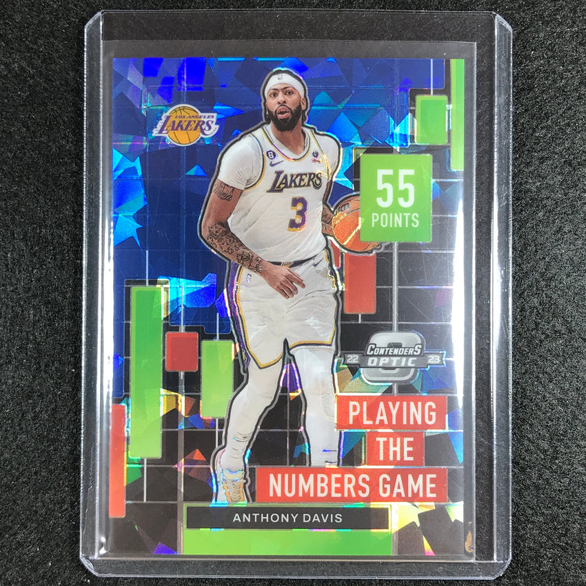 2022-23 Contenders Optic Anthony Davis Playing The Numbers Game Blue Ice 74/75