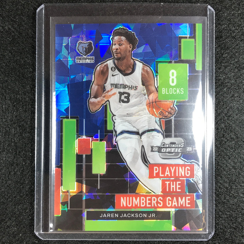 2022-23 Contenders Optic Jaren Jackson Jr. Playing Numbers Game Blue Ice 48/75