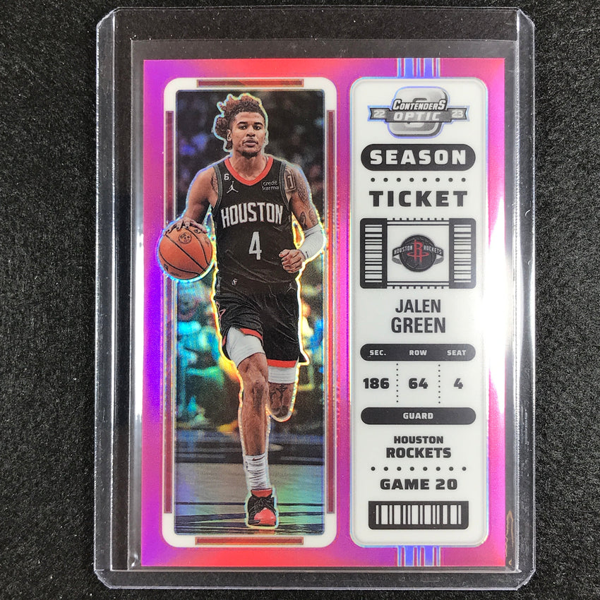 2022-23 Contenders Optic Jalen Green Season Ticket Pink 17/75