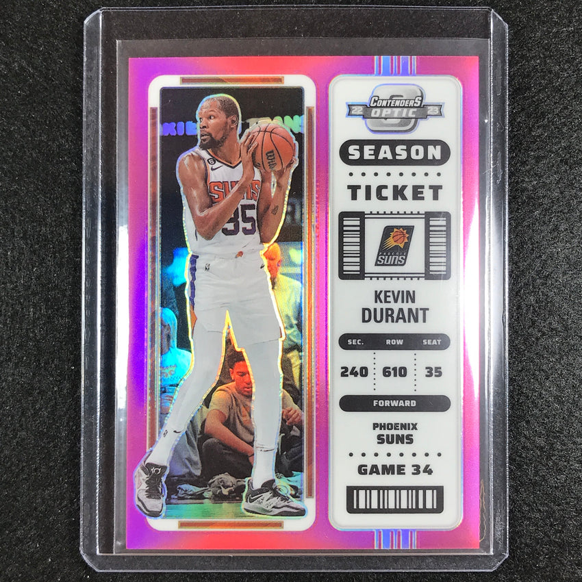 2022-23 Contenders Optic Kevin Durant Season Ticket Pink 18/75