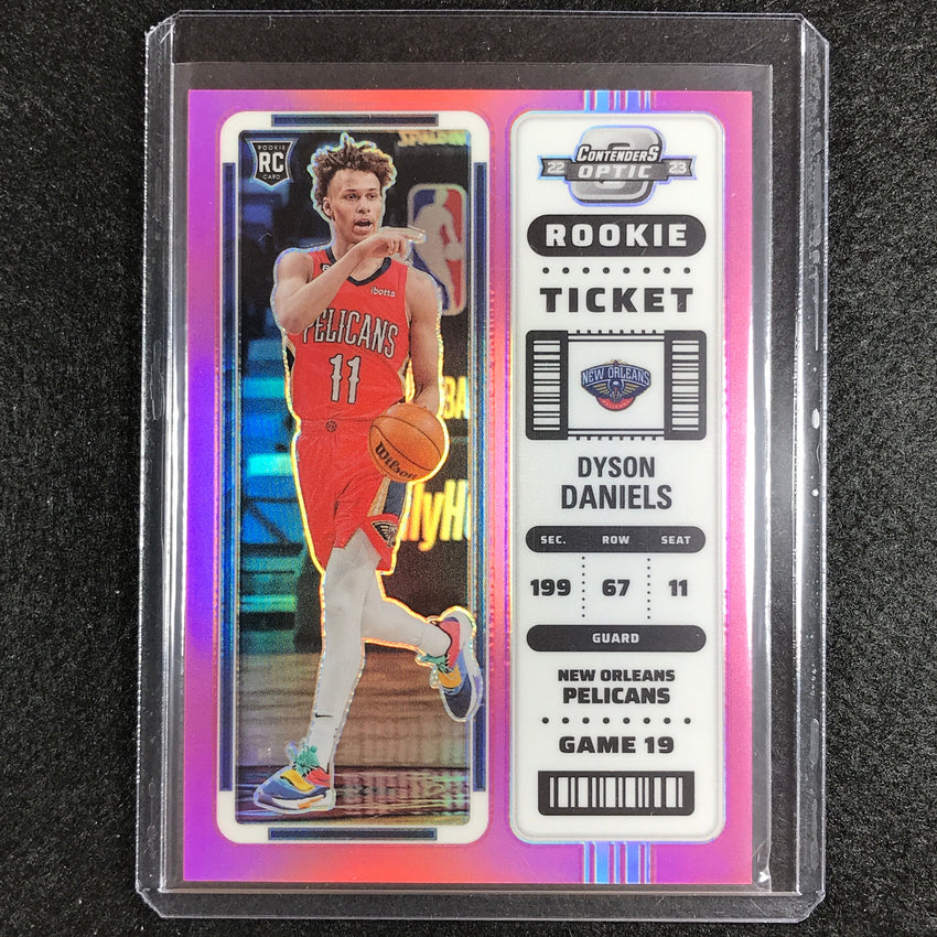 2022-23 Contenders Optic Dyson Daniels Rookie Ticket Pink 18/75