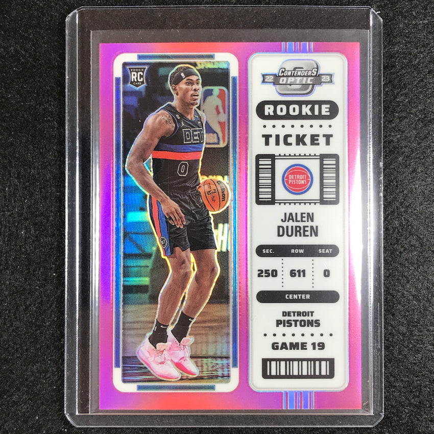 2022-23 Contenders Optic Jalen Duren Rookie Ticket Pink 17/75