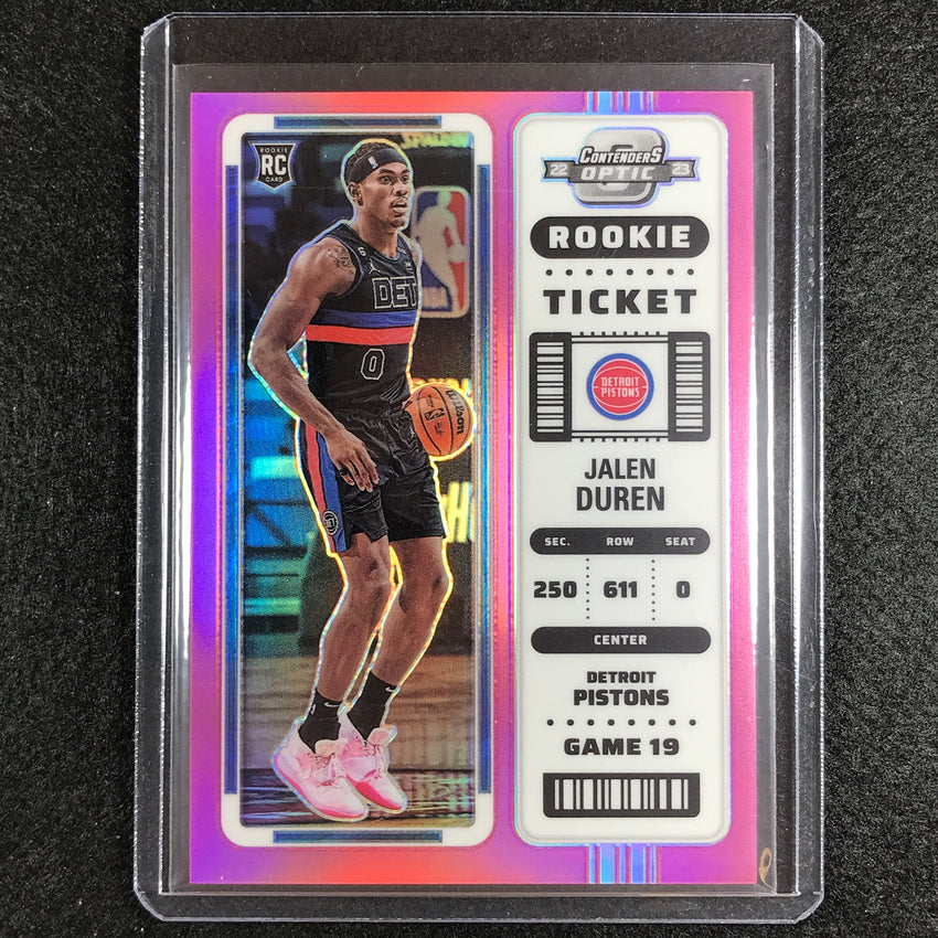 2022-23 Contenders Optic Jalen Duren Rookie Ticket Pink 25/75