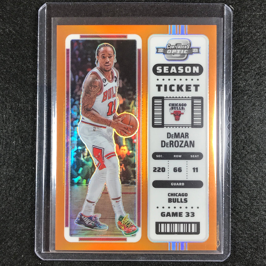 2022-23 Contenders Optic Demar Derozan Season Ticket Orange 46/49
