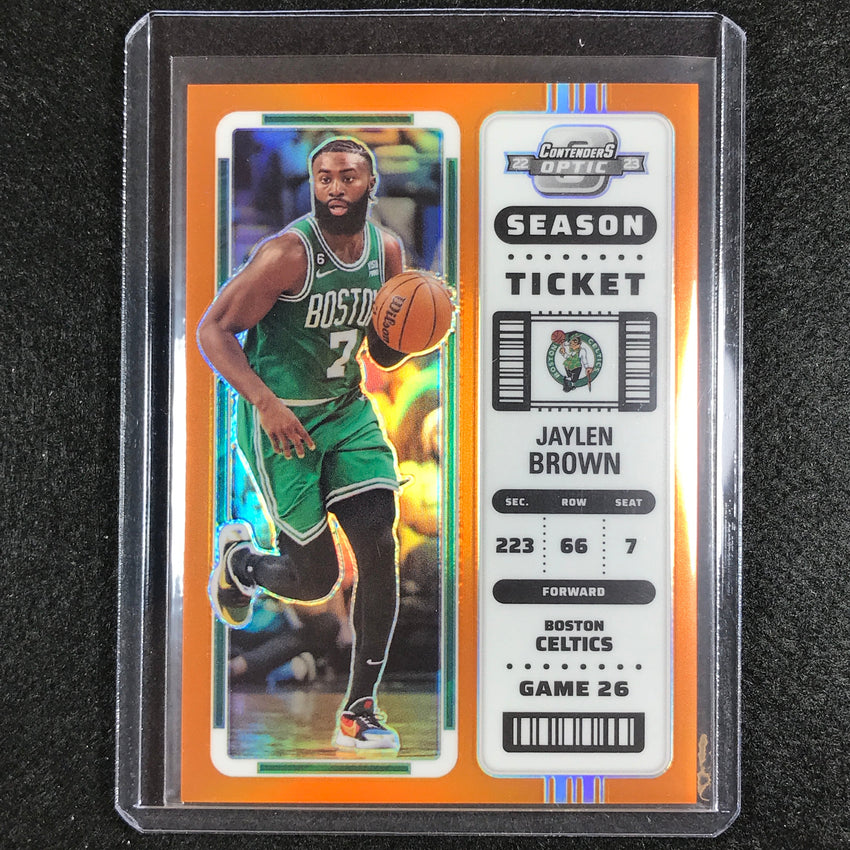 2022-23 Contenders Optic Jaylen Brown Season Ticket Orange 48/49
